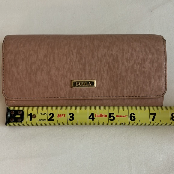 Furla blush pink large fold over leather wallet - Picture 13 of 13